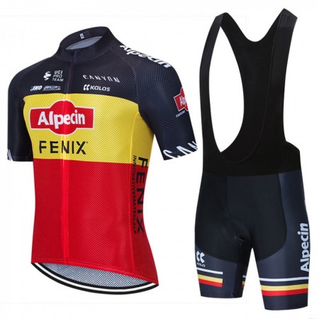 Tenue Cycliste et Cuissard à Bretelles 2020 Alpecin-Fenix N002